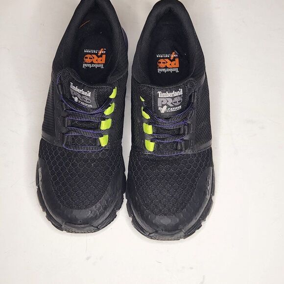 TIMBERLAND PRO WOMEN'S RADIUS SAFETY TOE WORK SHOES - BLACK/PURPLE, size 8.5 - Picture 1 of 8